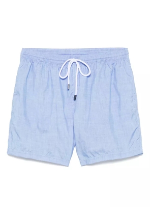 Barba logo-patch swim shorts - Blue