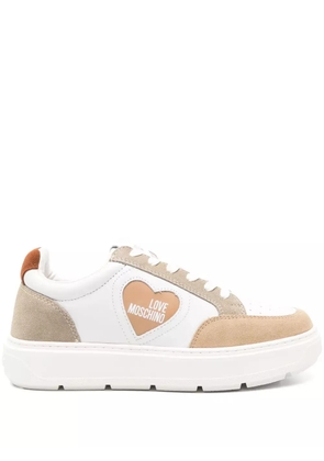Love Moschino logo-print sneakers - White
