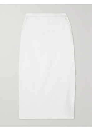 Max Mara - Zulia Denim Midi Skirt - White - UK 4,UK 6,UK 8,UK 10,UK 12,UK 14,UK 16,UK 18