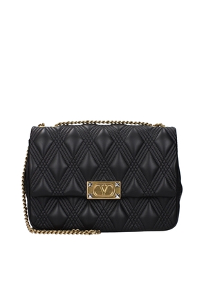 Valentino Garavani Black Leather Shoulder Bag
