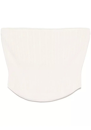 Mugler boning-detail top - White