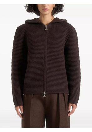 Manière De Voir Eden hooded jacket - Brown