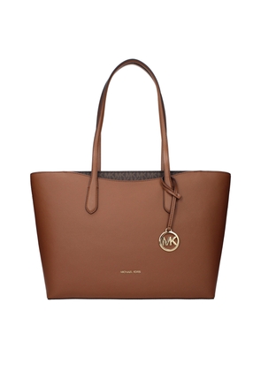 Michael Kors Brown Fabric Shoulder Bag