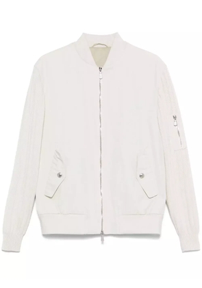 Eleventy gabardine bomber jacket - Neutrals