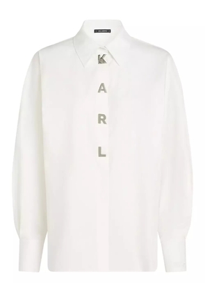 Karl Lagerfeld logo-lettering shirt - White