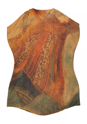 YANGKEHAN graphic-print mini dress - Orange