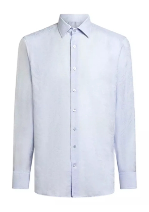 ETRO paisley-jacquard cotton shirt - Blue