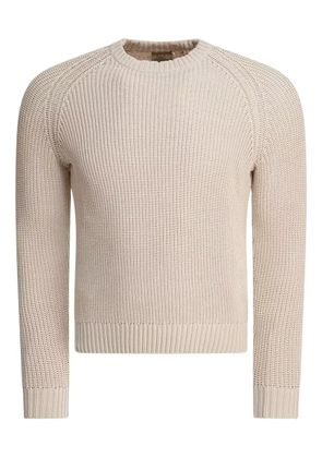 RAKKI raglan-sleeved cotton sweater - Neutrals
