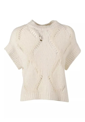 Antonelli openwork t-shirt - Neutrals