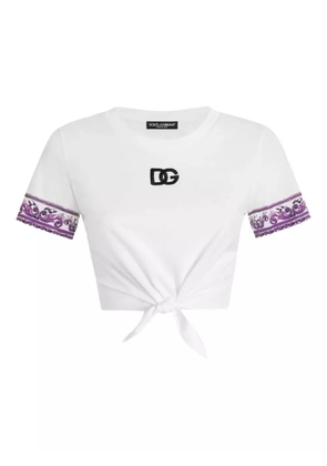 Dolce & Gabbana logo-appliqué cotton t-shirt - White