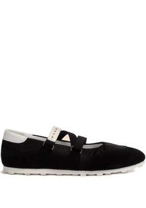 Marni elastic strap ballerina sneakers - Black