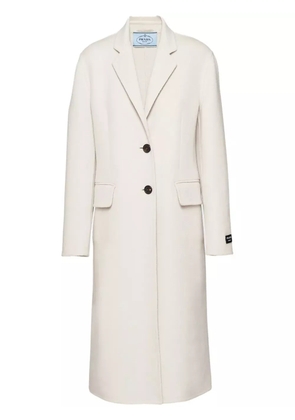 Prada single-breasted cashgora coat - White