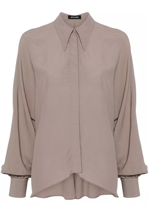 STYLAND batwing-style crepe shirt - Grey