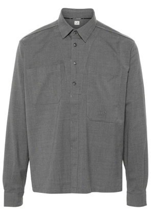 C.P. Company logo-embroidered shirt - Grey