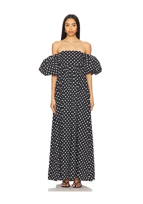 CAROLINE CONSTAS Emilia Maxi Dress in Black. Size M. Also in L, S, XS.