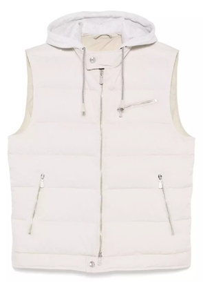 Eleventy hooded gilet - Neutrals