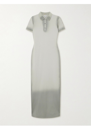 LOEWE - Ombré Cotton-blend Piqué Polo Midi Dress - Gray - x small,small,medium,large