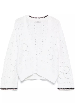 Dorothee Schumacher contrast-trim cardigan - White