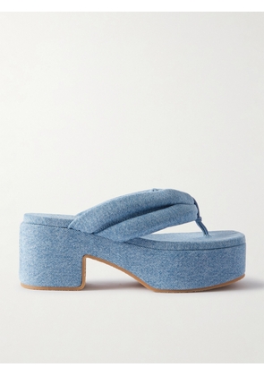 Dries Van Noten - Denim Platform Sandals - Blue - IT36,IT37,IT37.5,IT38,IT38.5,IT39,IT39.5,IT40,IT40.5,IT41