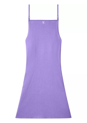 Courrèges ribbed-knit mini dress - Purple