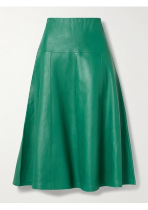 CEFINN - Sierra Paneled Leather Midi Skirt - Green - UK 6,UK 8,UK 10,UK 12,UK 14,UK 16