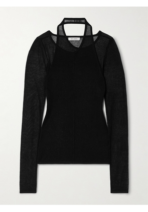 ST. AGNI - Layered Tencel™ Lyocell Top - Black - x small,small,medium,large,x large