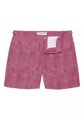 Orlebar Brown Bulldog ripcord-print swim shorts - Pink