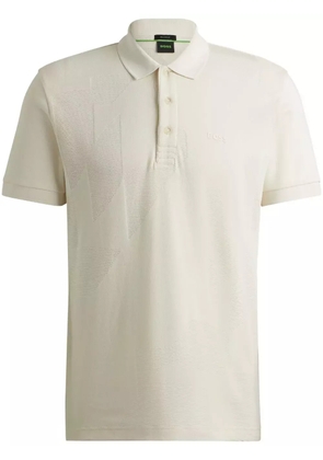 BOSS logo-print polo shirt - Neutrals