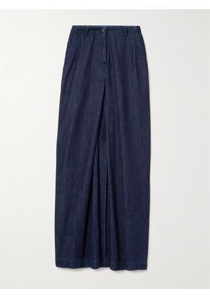 Dries Van Noten - Pleated Denim Maxi Skirt - Blue - FR 34,FR 36,FR 38,FR 40,FR 42,FR 44