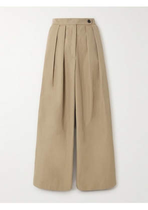 Dries Van Noten - Pleated Cotton-gabardine Pants - Neutrals - FR 34,FR 36,FR 38,FR 40,FR 42,FR 44