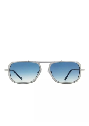 Eyepetizer Colonial titanium double-bridge sunglasses - Silver