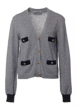 Miu Miu Pre-Owned 2023 cashmere cardigan - Grey