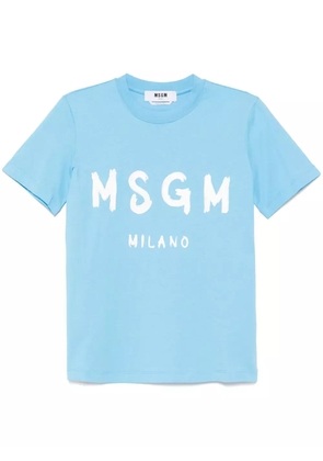 MSGM logo-print T-shirt - Blue