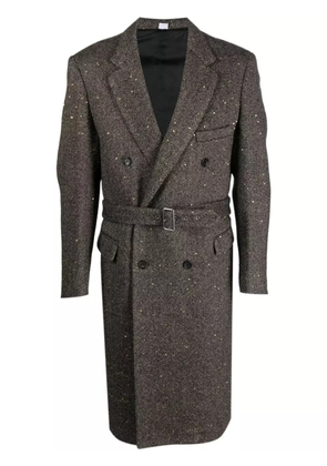 Winnie NY double-breasted herringbone peacoat - Black