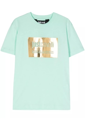 Just Cavalli embossed-logo cotton T-shirt - Green