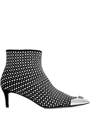 Philipp Plein 55mm stud-embellished pointed-toe boots - Black