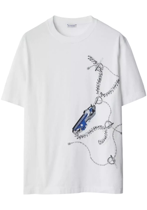 Burberry graphic-print cotton T-shirt - White