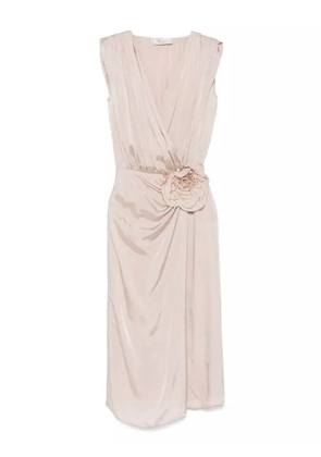 Blumarine twill-weave midi dress - Pink