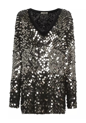 Roberto Cavalli sequin-embellished sweater - Black