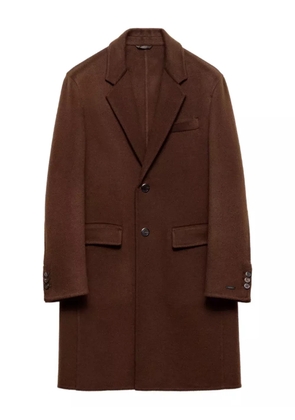 Prada notched-lapel single-breasted coat - Brown