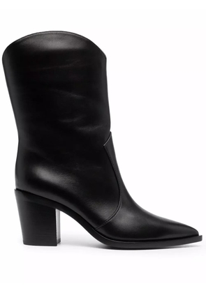 Gianvito Rossi pointed leather boots - Black