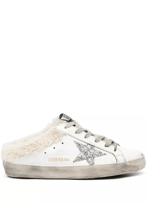 Golden Goose Super-Star Sabot shearling-lined sneakers - White
