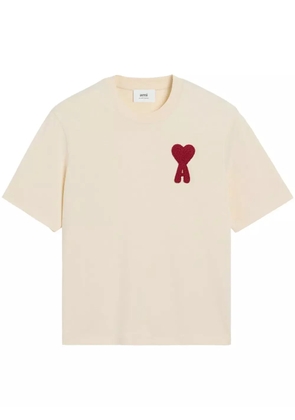 AMI Paris Ami de Coeur-patch cotton T-Shirt - White
