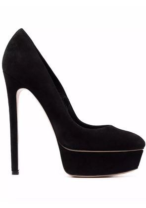 Casadei Flora suede-leather pumps - Black