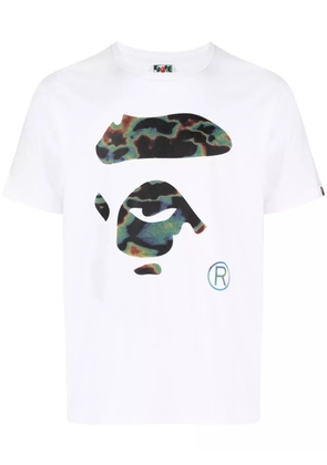 A BATHING APE® logo-print cotton T-shirt - White