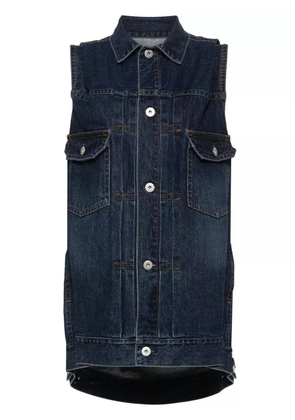 sacai sleeveless denim gilet - Blue