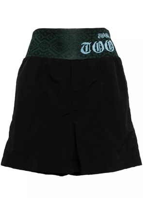 Toga logo-waistband shorts - Black