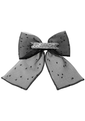 Maison Michel Willa crystal-embellished hair clip - Black