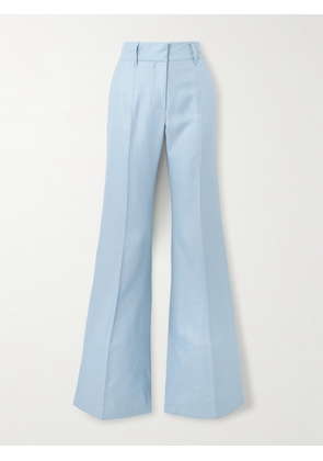 Gabriela Hearst - Rhein Silk And Wool-blend Flared Pants - Blue - IT36,IT38,IT40,IT42,IT44,IT46,IT48
