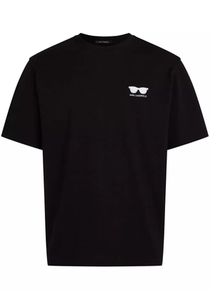 Karl Lagerfeld embroidered T-shirt - Black